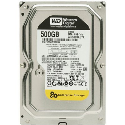 

Жесткий диск 3.5" 500Gb WD (# WD5003ABYX-FR #)