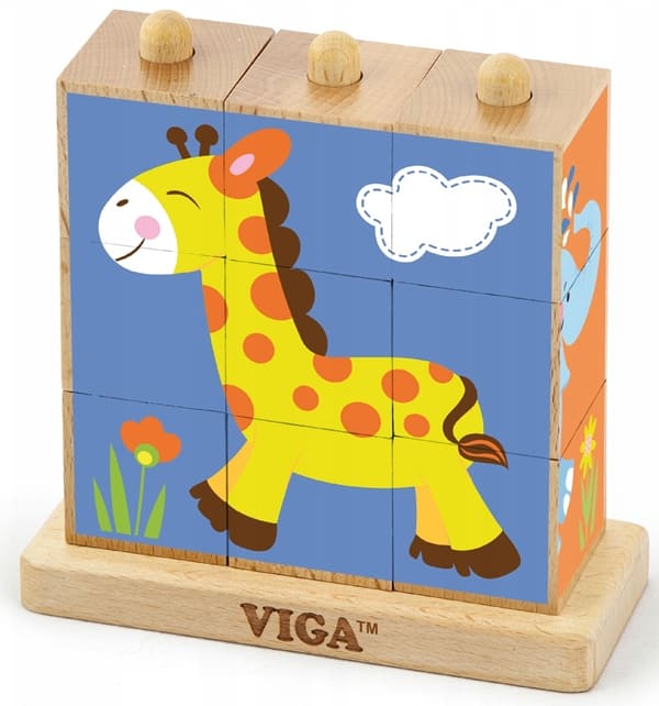 

Пазл-кубики вертикальный Viga Toys Сафари (50834)