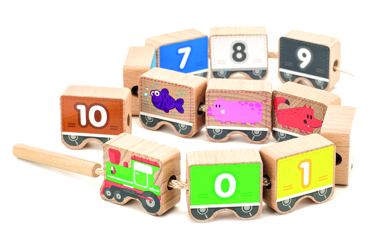 

Деревянная игрушка Мир Деревянных Игрушек Бусы шнуровка Паровозик (Д401)