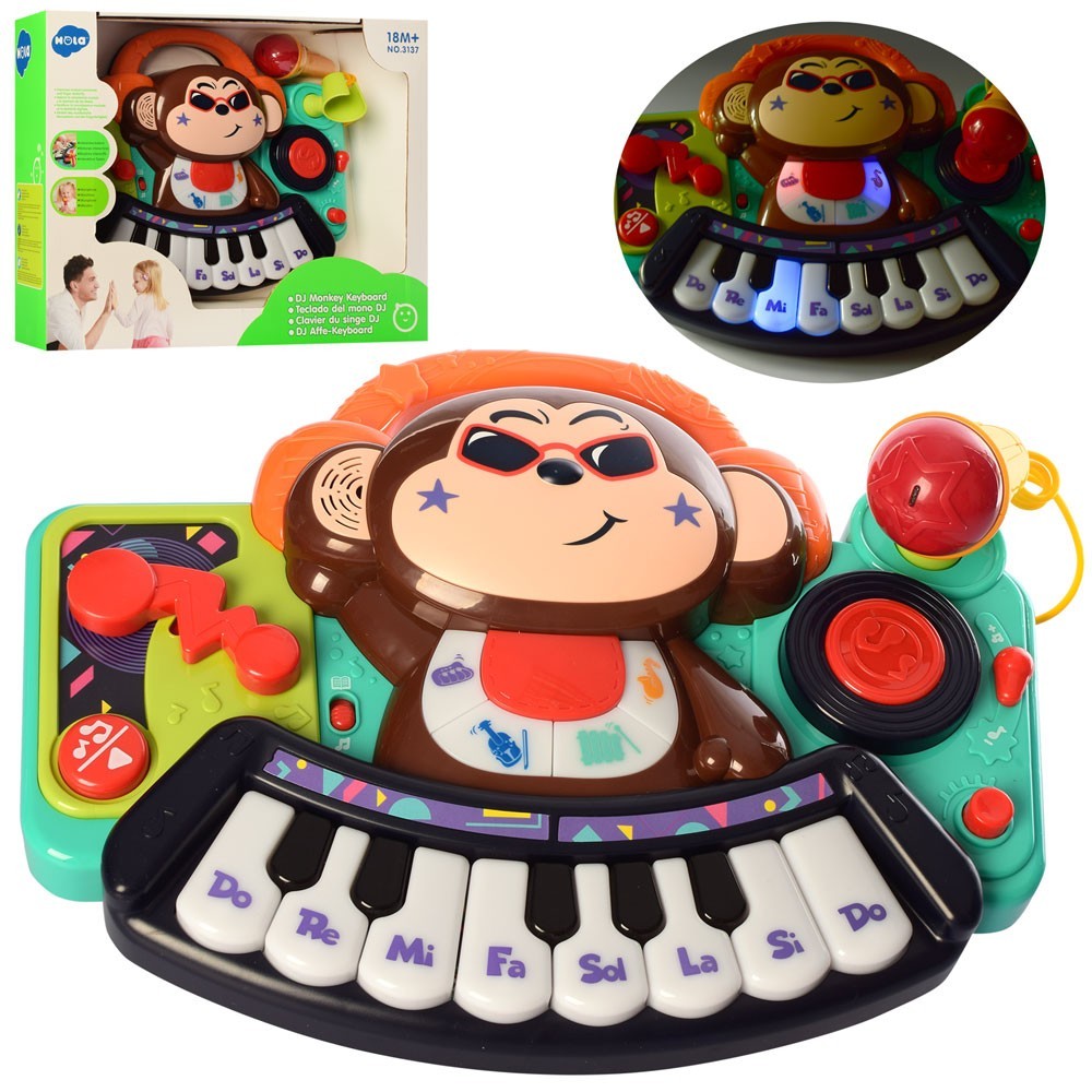 

Музыкальная игрушка Hola Toys Пианино детское Обезьянка (3137)