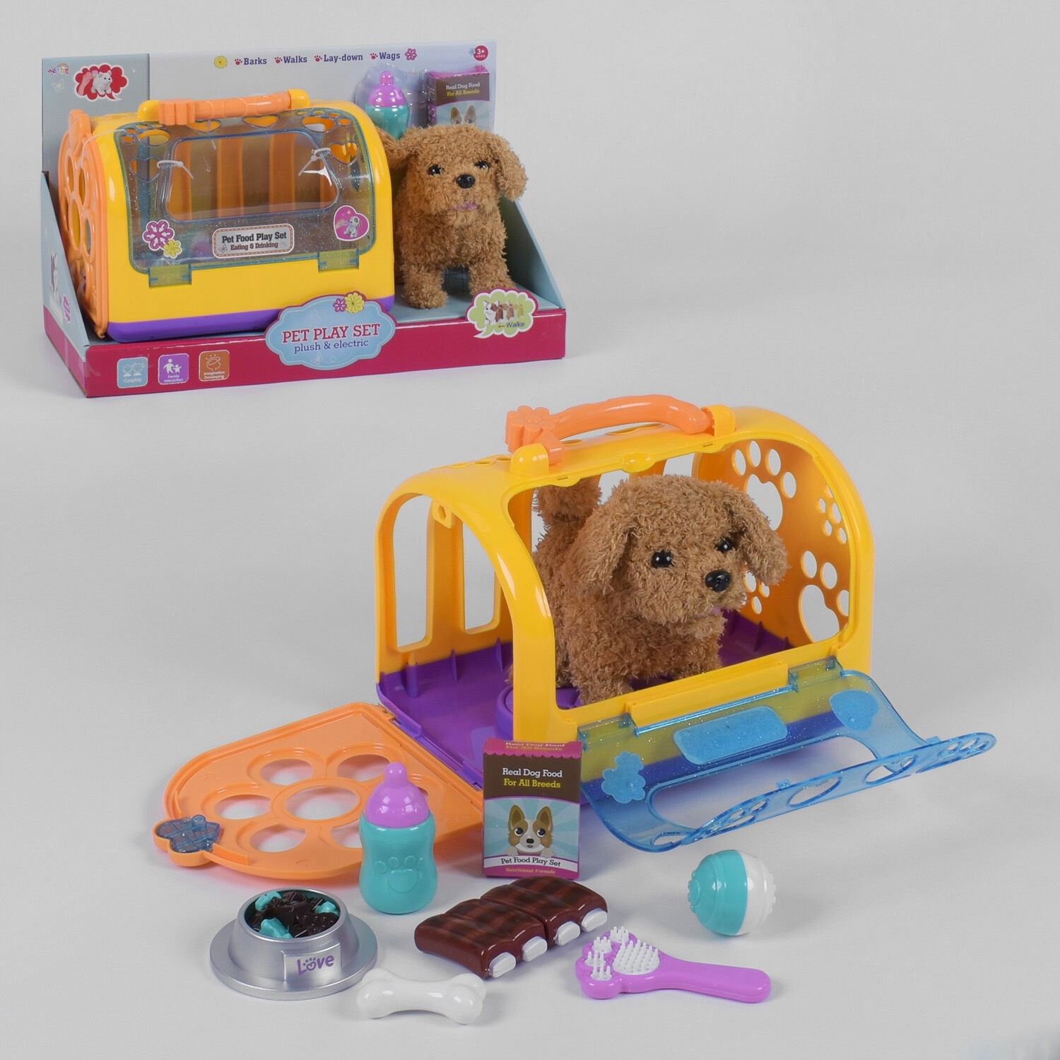 

Игровой набор JIA YU TOY Собачка c набором для ухода, в чемодане, на батарейках, ходит, гавкает (T 813-3)
