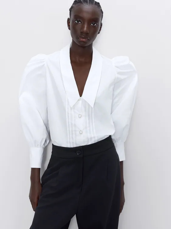 

Блузка Zara 0594/156/250 XL Молочная