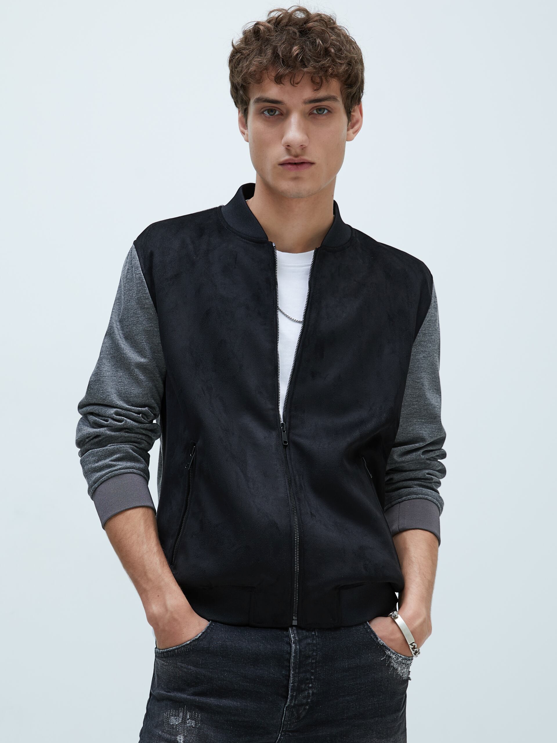 

Бомбер Zara 0706/438/800 L Черный/Серый
