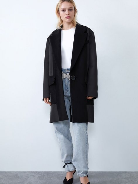 

Пальто Zara 1255/277/800  Черное, Пальто Zara 1255/277/800 XS Черное