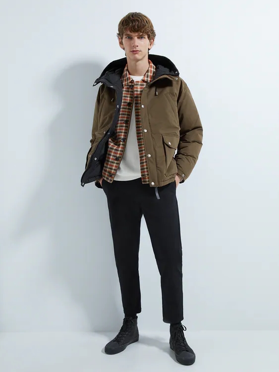 

Куртка двусторонняя Zara 1792/313/505 XL Хаки/Черный