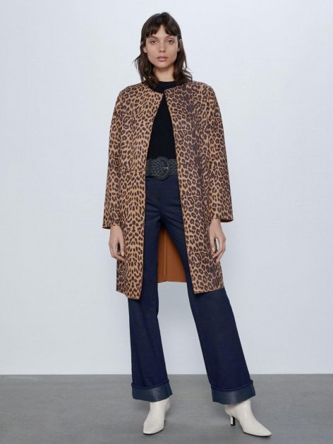 

Пальто Zara 2712/156/051 XL Леопардовый принт