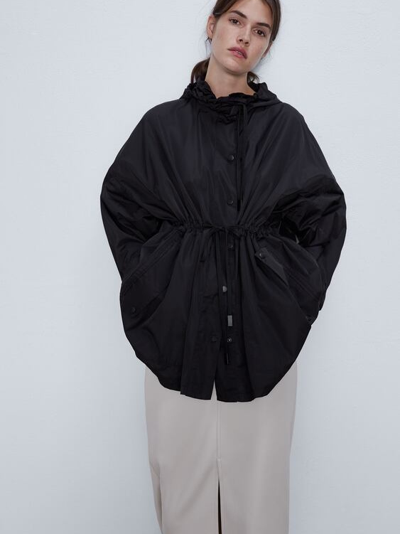 

Плащ Zara 2969/043/800  Черный, Плащ Zara 2969/043/800 S Черный