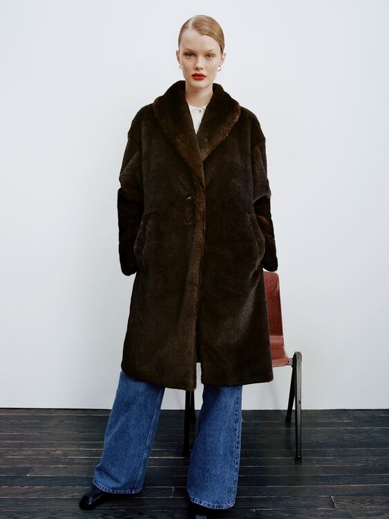

Шуба Zara 3046/308/742 S Коричневая