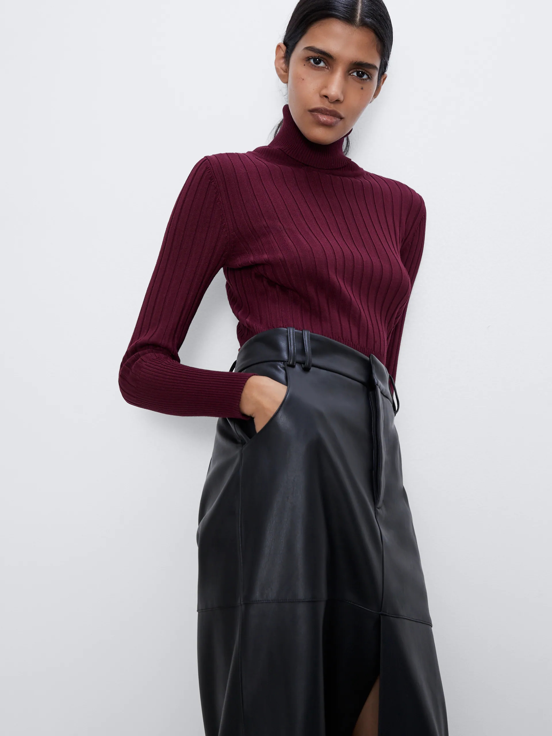 

Водолазка Zara 3471/114/791 M Вишневая