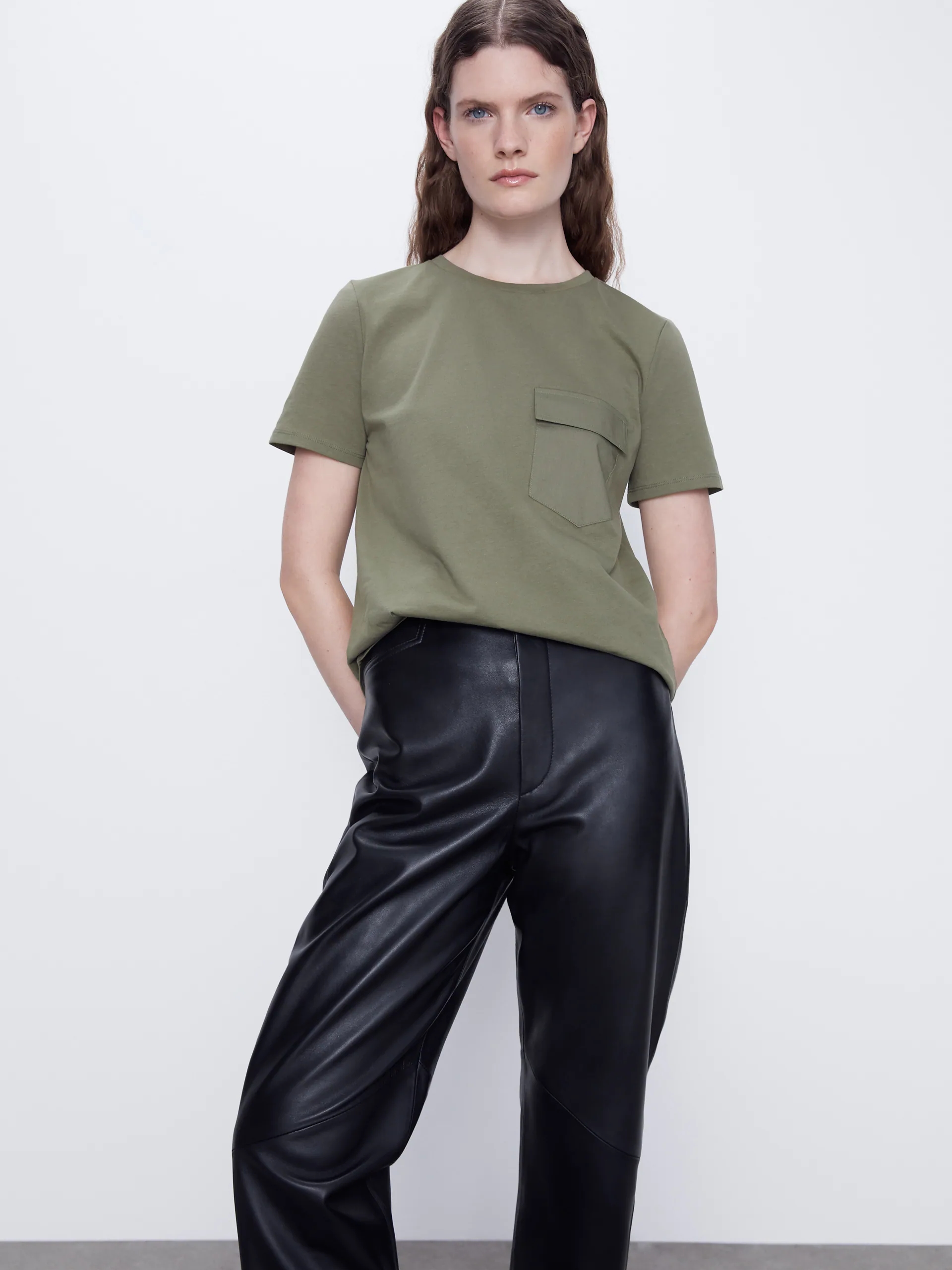 

Футболка Zara 4174/301/505  Хаки, Футболка Zara 4174/301/505 S Хаки