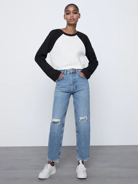 

Джинсы Zara 4365/036/401 46 Голубые