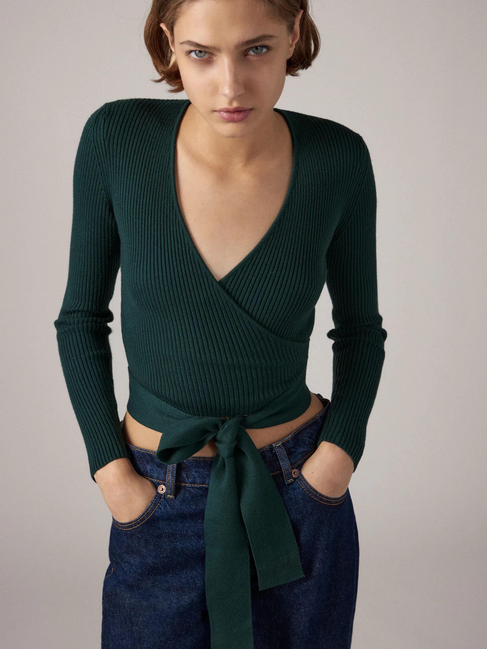 

Пуловер Zara 5536/109/500 S Изумрудный