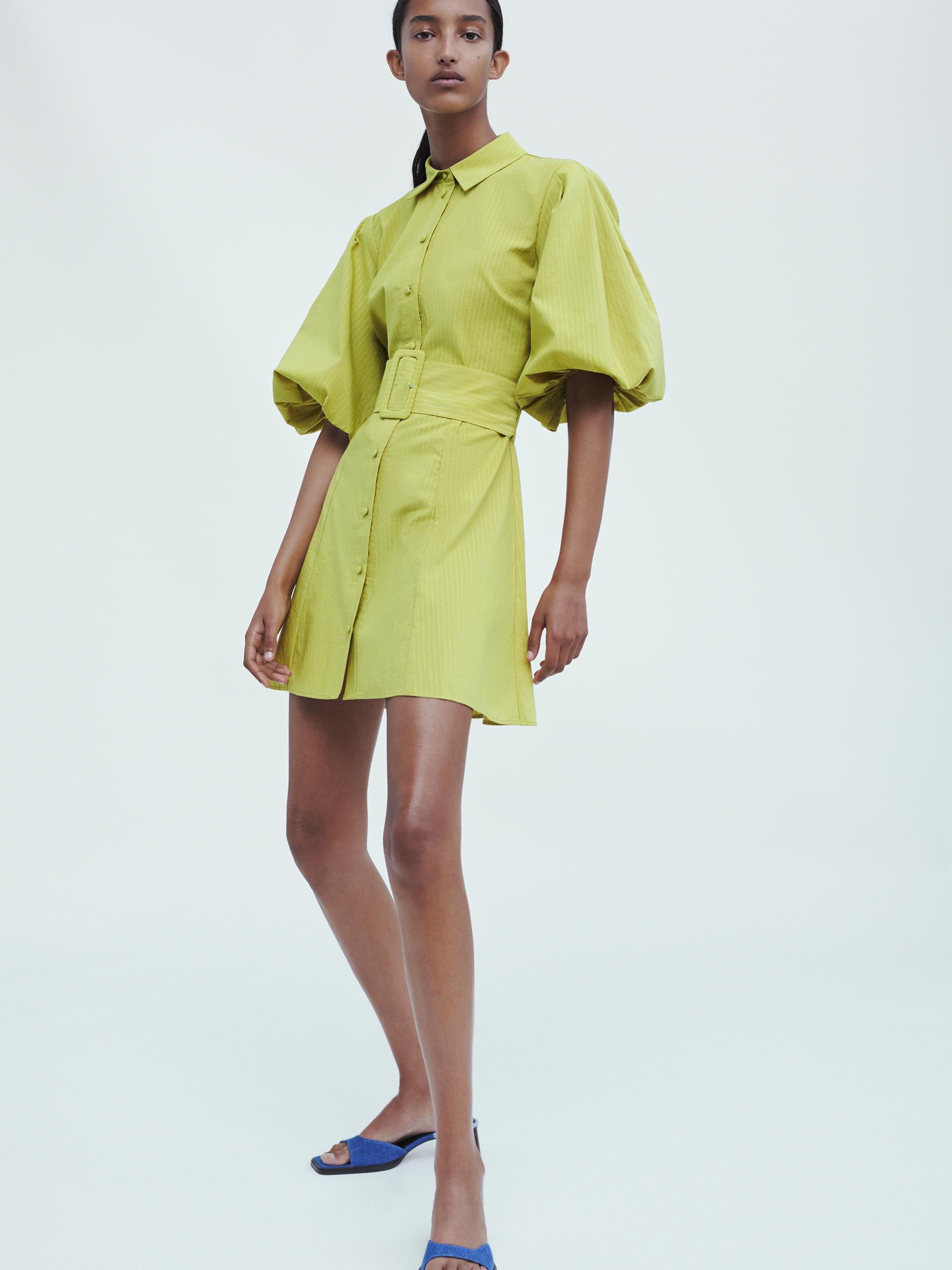 

Платье Zara 7563/246/511  Фисташковое, Платье Zara 7563/246/511 XS Фисташковое