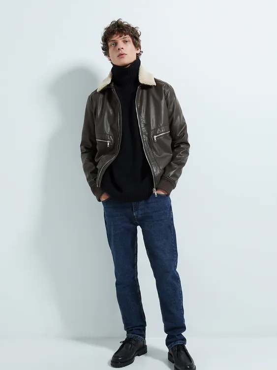 

Куртка из искусственной кожи Zara 8281/305/700 S Коричневая