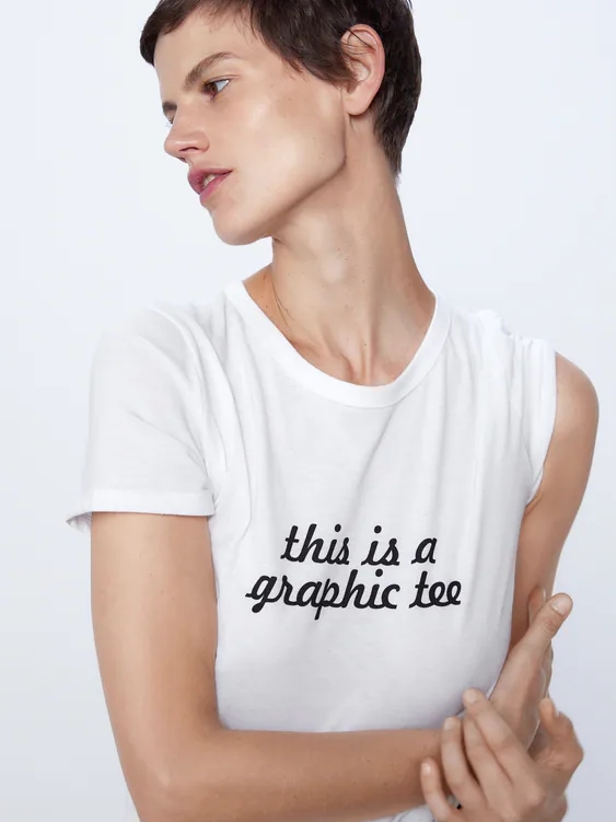 

Футболка Zara 9362/626/064  Белая с принтом, Футболка Zara 9362/626/064 M Белая с принтом