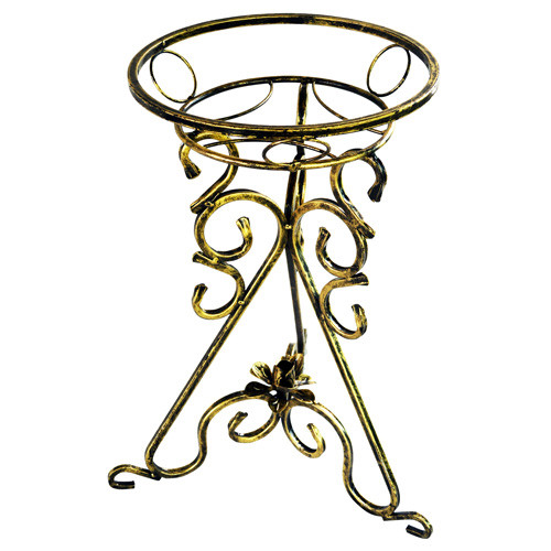 

Подставка на один вазон К-1129 черный + золотой 13226