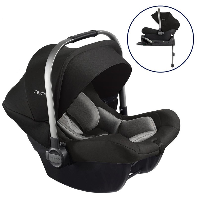

Автокресло Nuna Pipa Light Ebony группа 0+ (0-13 кг) на базе PIPAfix с боковой защитой и козырьком + система Isofix