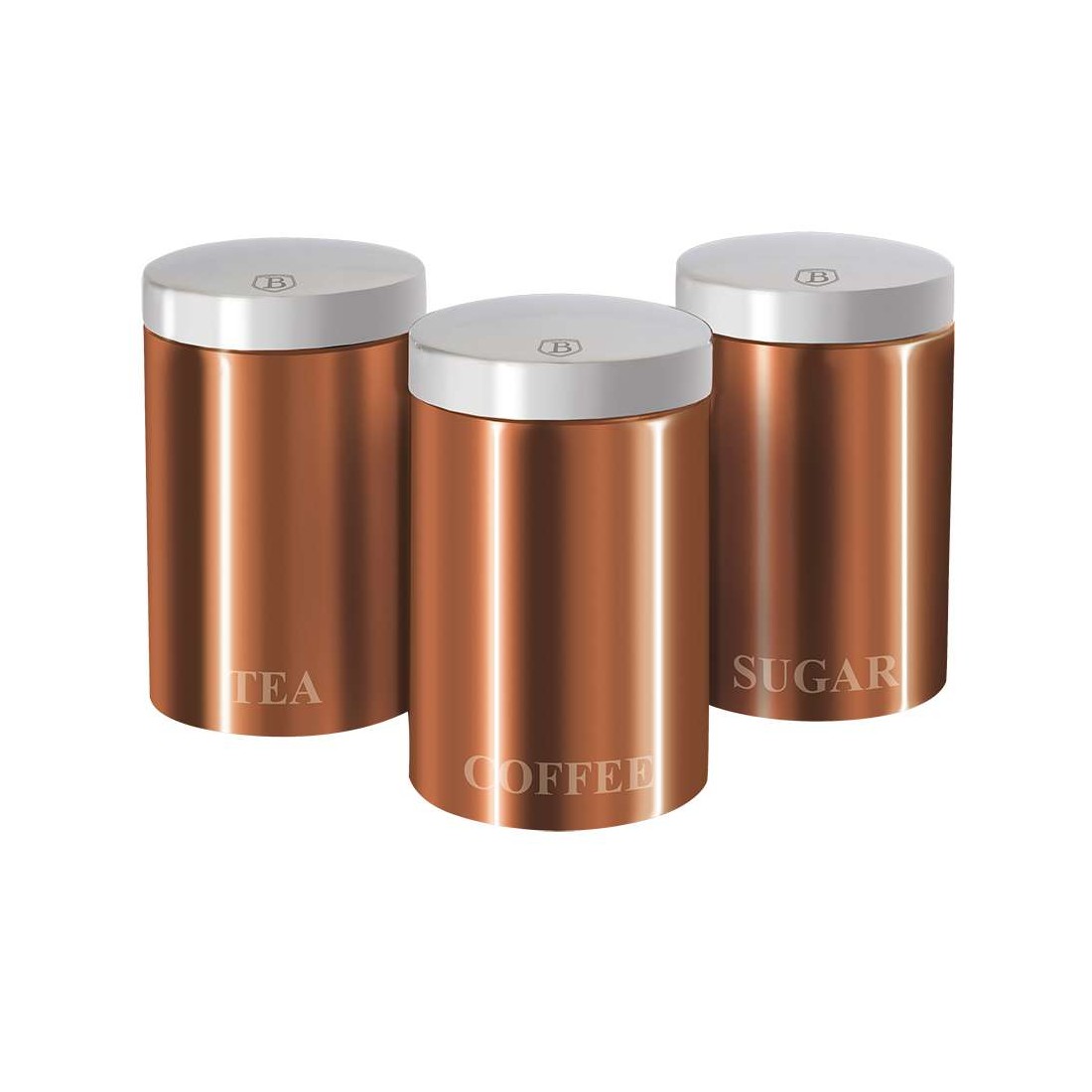 

Набор банок Berlinger Haus Rose Gold Metallic Line BH-1605 (3 пр)