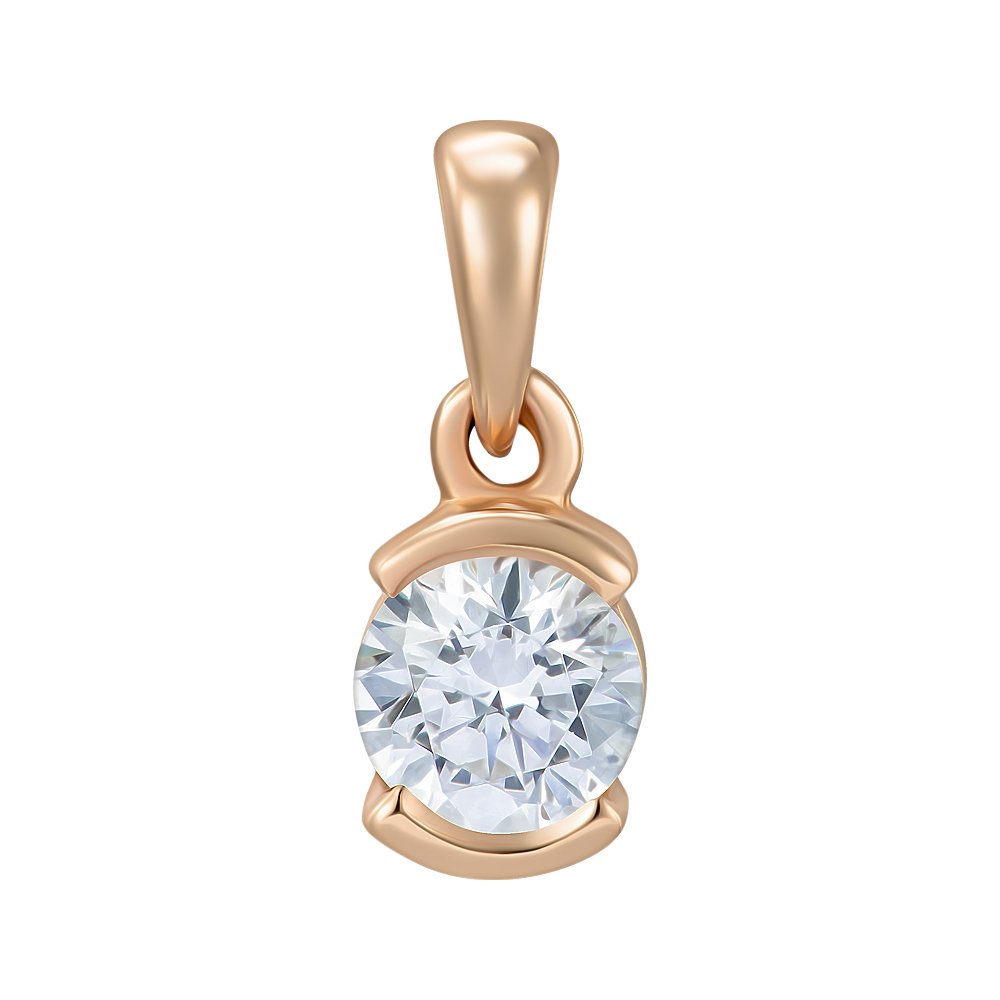

Подвеска из красного золота с фианитом Swarovski 000150094