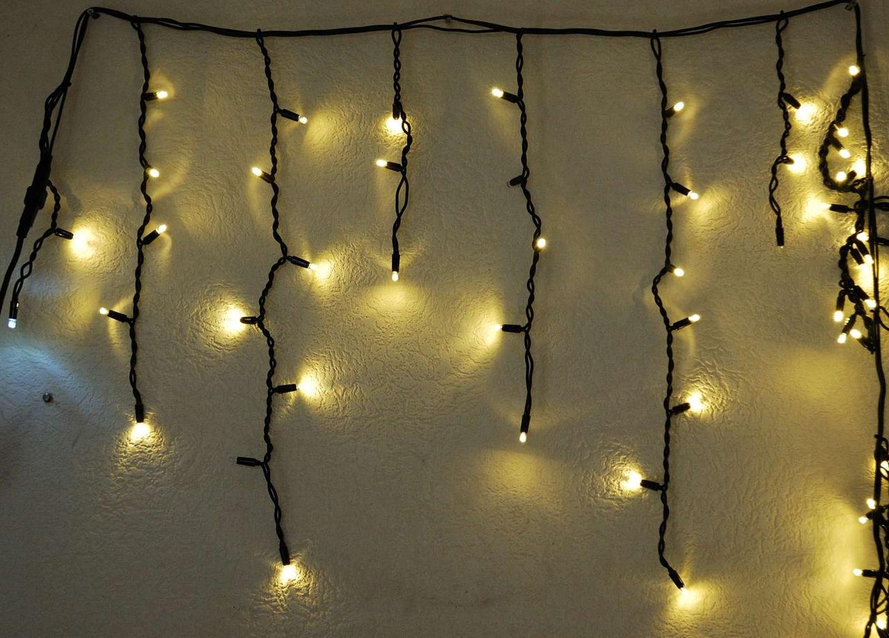 

Гирлянда бахрома уличная 120LED, 4м теплый цвет