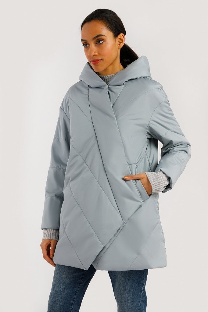 

Женская куртка Finn Flare 20011086B-210 XXL Серо-голубая