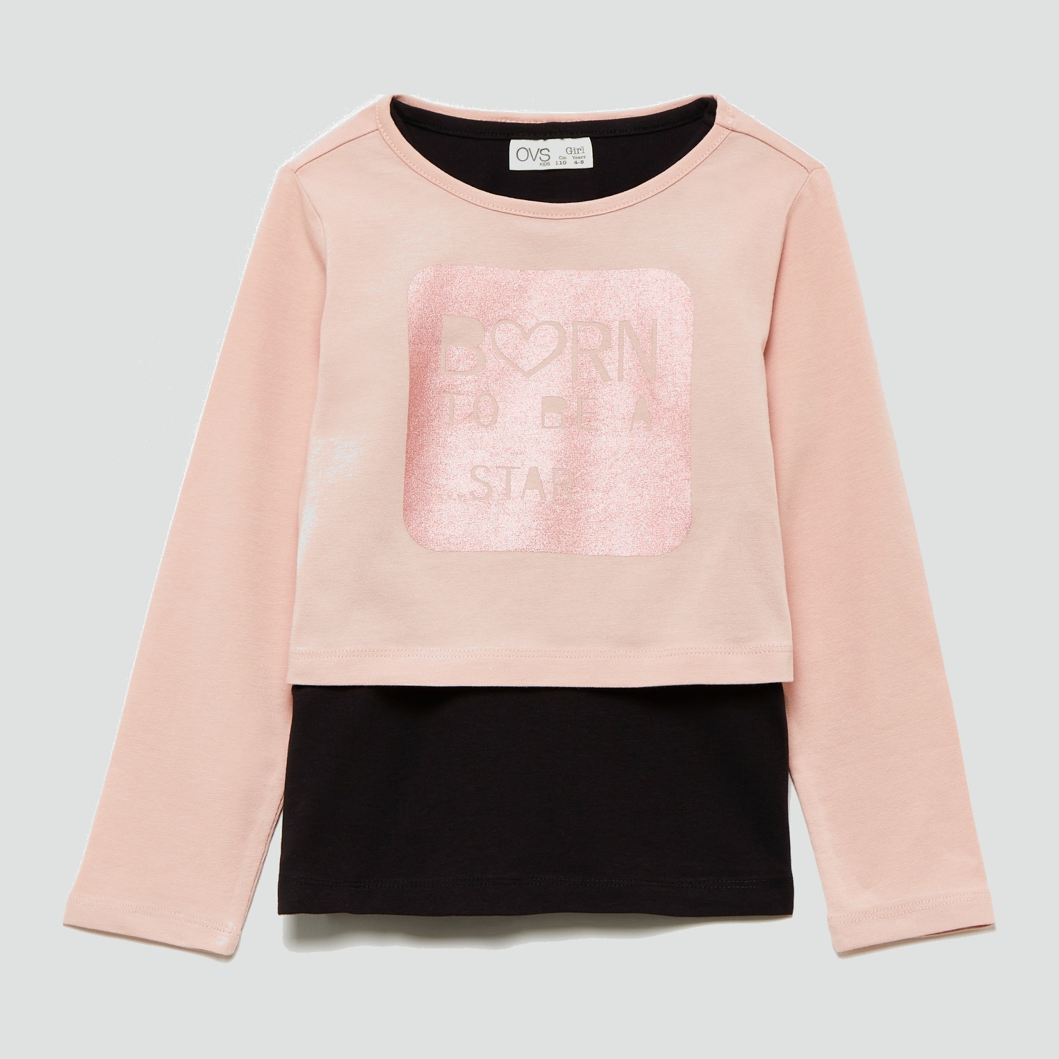 

Футболка с длинными рукавами OVS 944373 128 см Pink