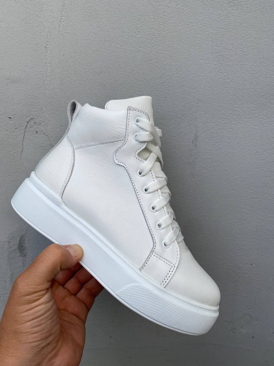 

Женские кроссовки кожаные весна/осень белые Yuves размер 37 FV_001652