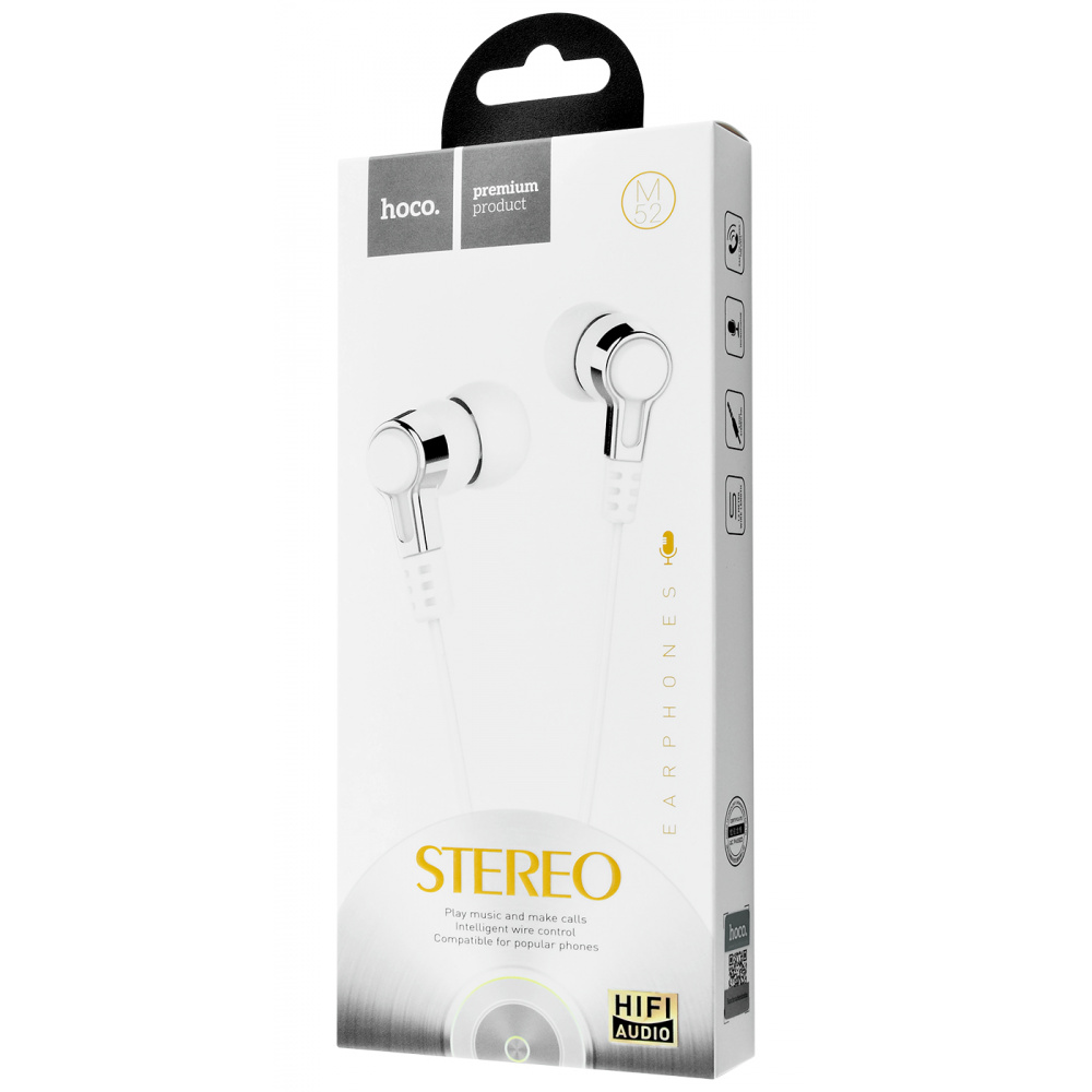 

Стерео Наушники Hoco M52 Amazing Rhyme With Microphone Белый (00000031054_2)