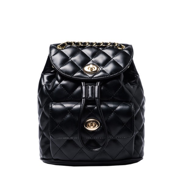 

Рюкзак из мягкой стеганной экокожи MAVKA, цвет черный