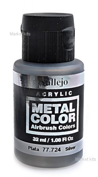 

Краска акриловая "Metal Color" серебро, 32 мл Vallejo (VLJ77724)