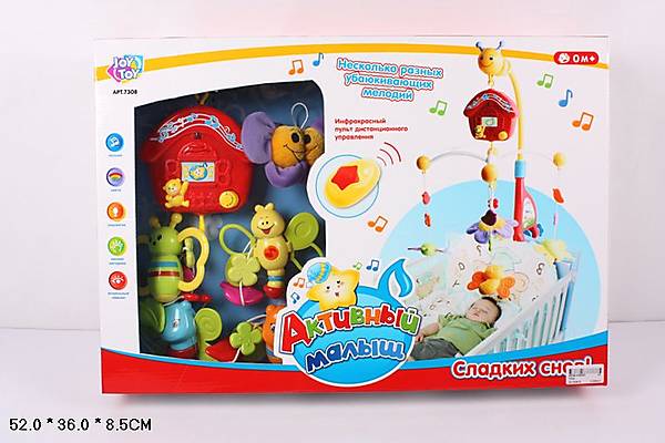 

Карусель на кроватку с дистанционным управлением JOY TOY (7308)