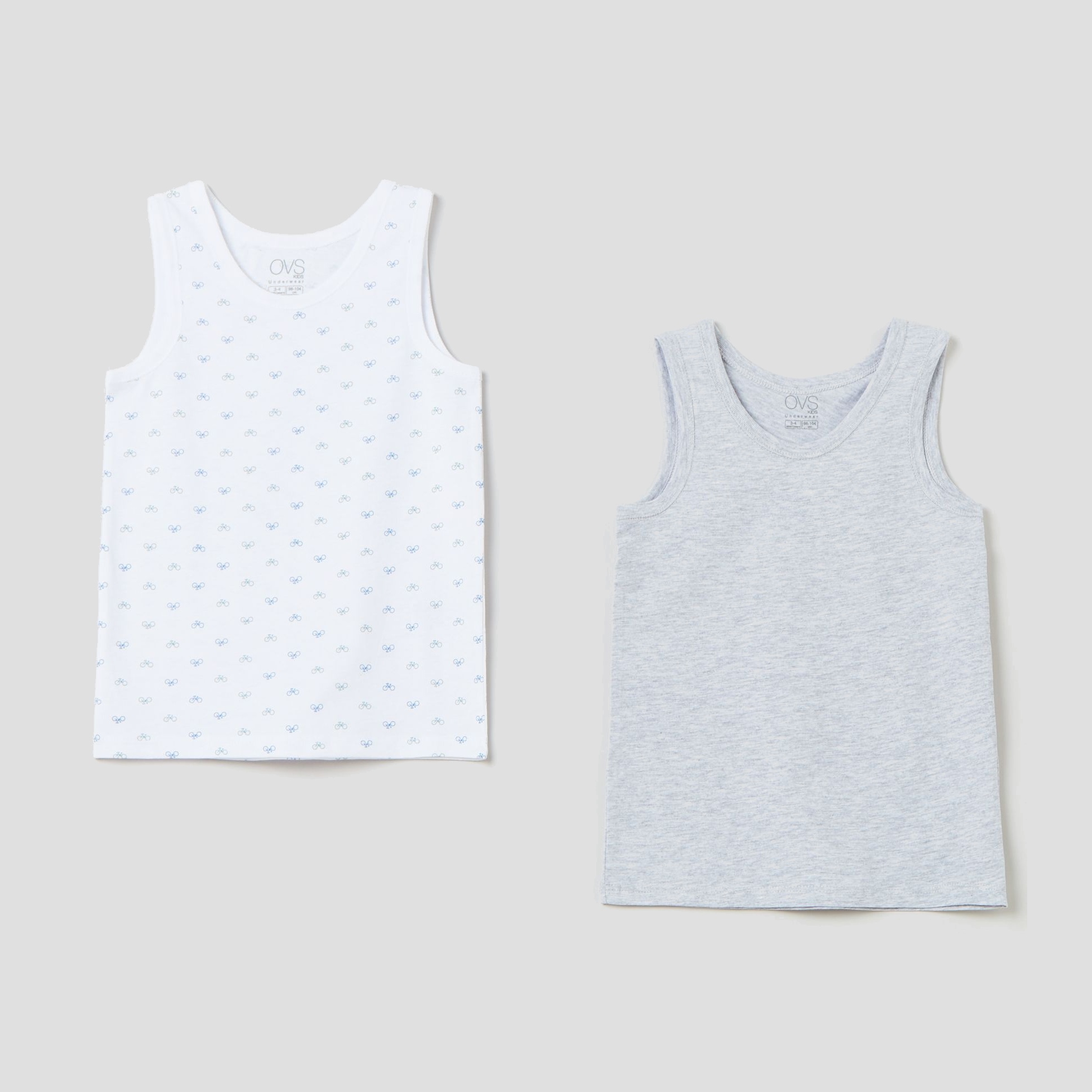 

Майка OVS 1286559 116 см 2 шт White/Grey