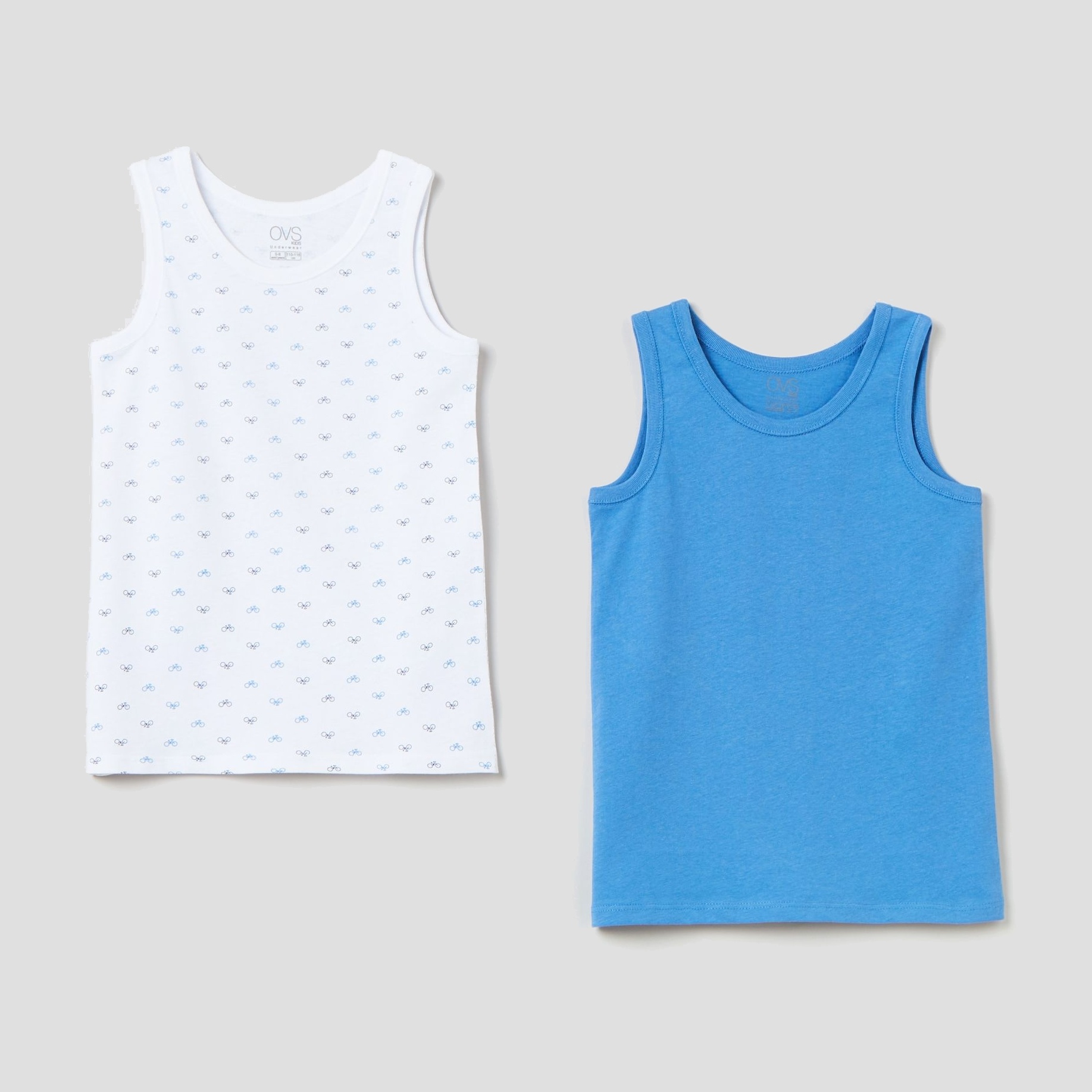 

Майка OVS 1286609 140 см 2 шт White/Lt Blue