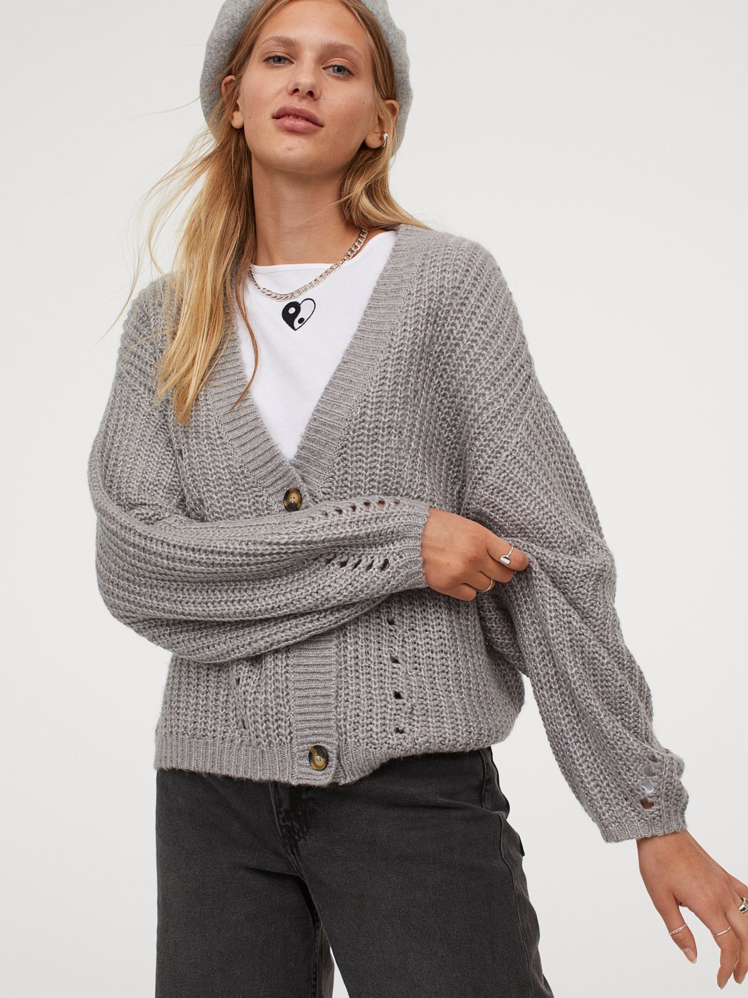 

Кардиган H&M 8934322dm XL Серый