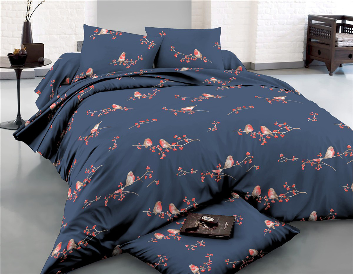

Комплект постельного белья MirSon Сатин 22-1280-1 Bullfinches 160х220
