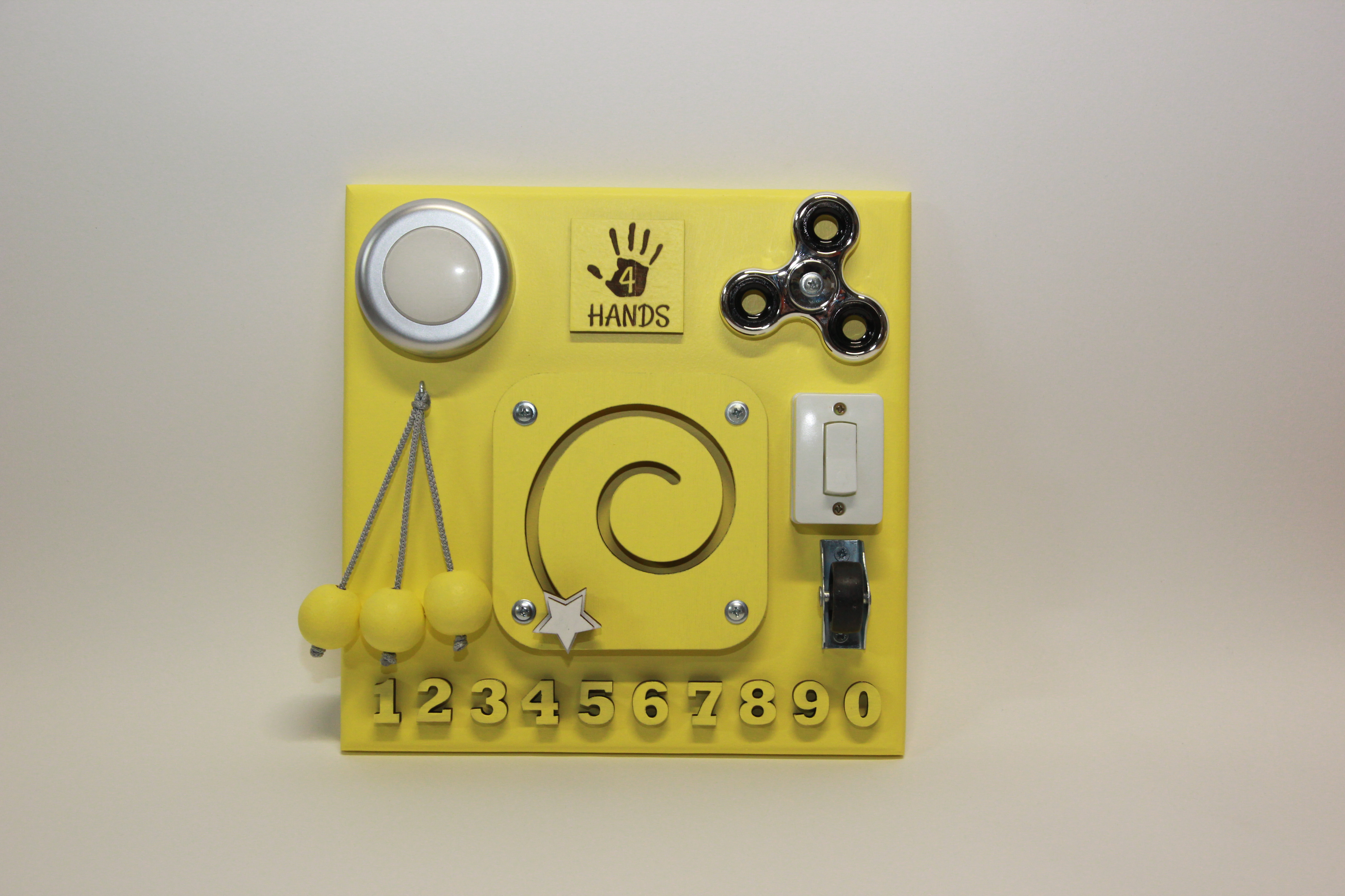 

Бизиборд Односторонний Желтый 25 х 25 см (BB25253)