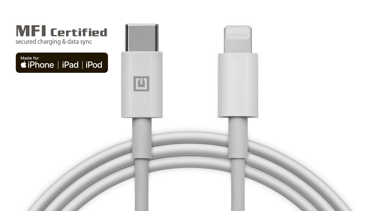 

Кабель REAL-EL MFI PD USB type C - Lightning TPE 2m белый