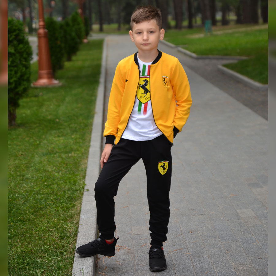 

Костюм спортивный Ф2 (3 предмета) желтый двухнитка Blanka 38 140-146 см. (12698)