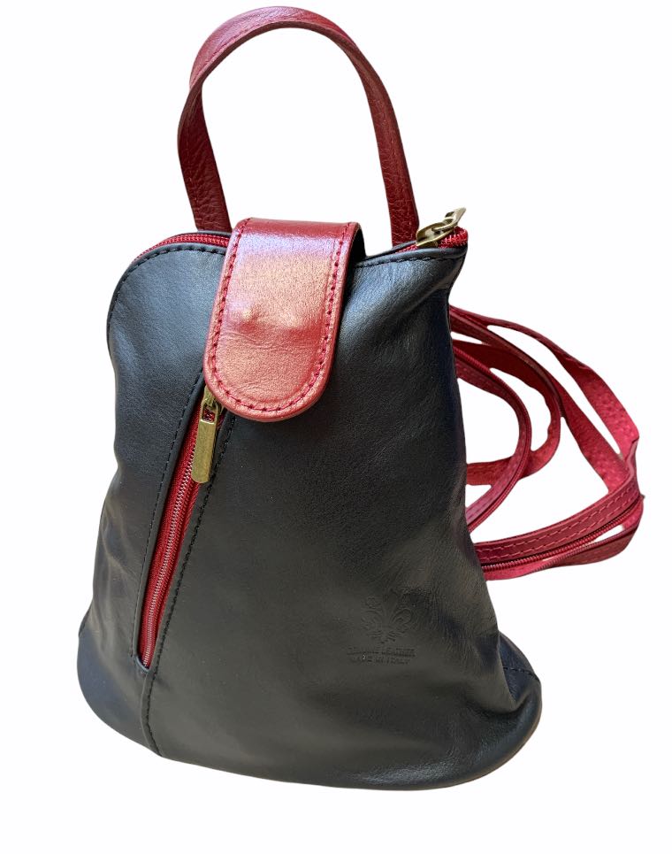 

Рюкзак Italian Bags 3358_black_red Кожаный Черный