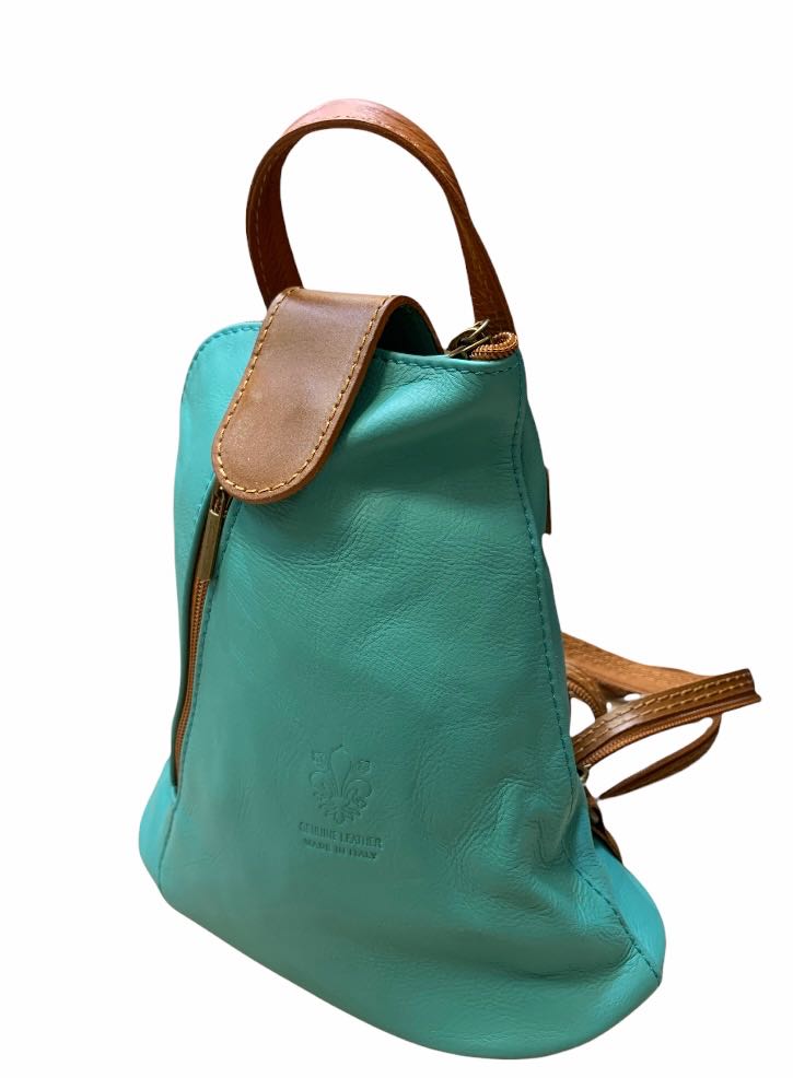 

Рюкзак Italian Bags 3358_green_2_cuoio Кожаный Коньячный