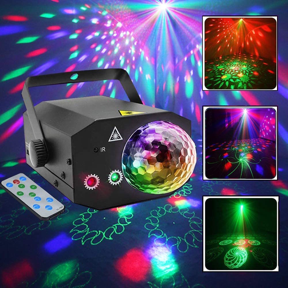 

Светомузыка лазерный проектор 16 in 1 laser Magic Ball Светодиодные лампы разноцветные (29444)