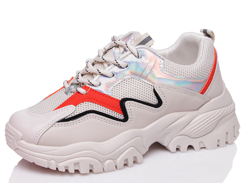 

Женские кроссовки деми Prime F02 WHITE-ORANGE(35-39) Бежевый р.37