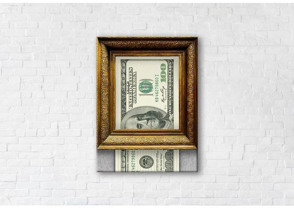 

Картина на холсте IBR Banksy Dollar 75x100 см
