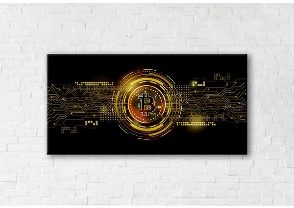 

Картина на холсте IBR Bitcoin Gold 40x80 см
