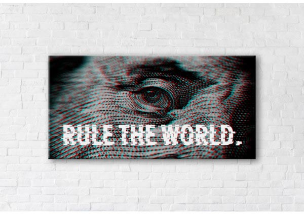

Картина на холсте IBR Rule the World 90x180 см