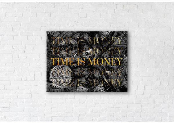 

Картина на холсте IBR Time is money Black 90x120 см