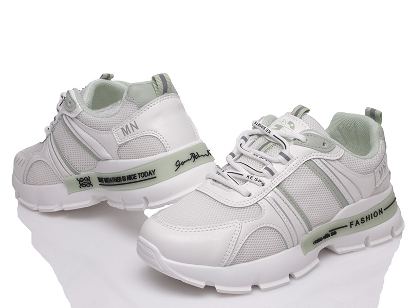 

Женские кроссовки деми Prime C-106 WHITE-GREEN Белый р.35