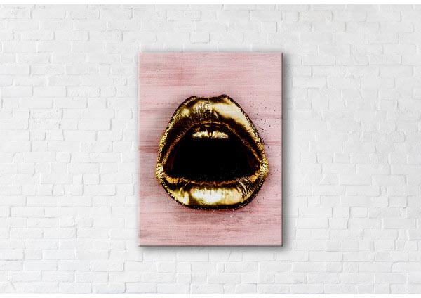 

Картина на холсте IBR Golden Lips 45x60 см