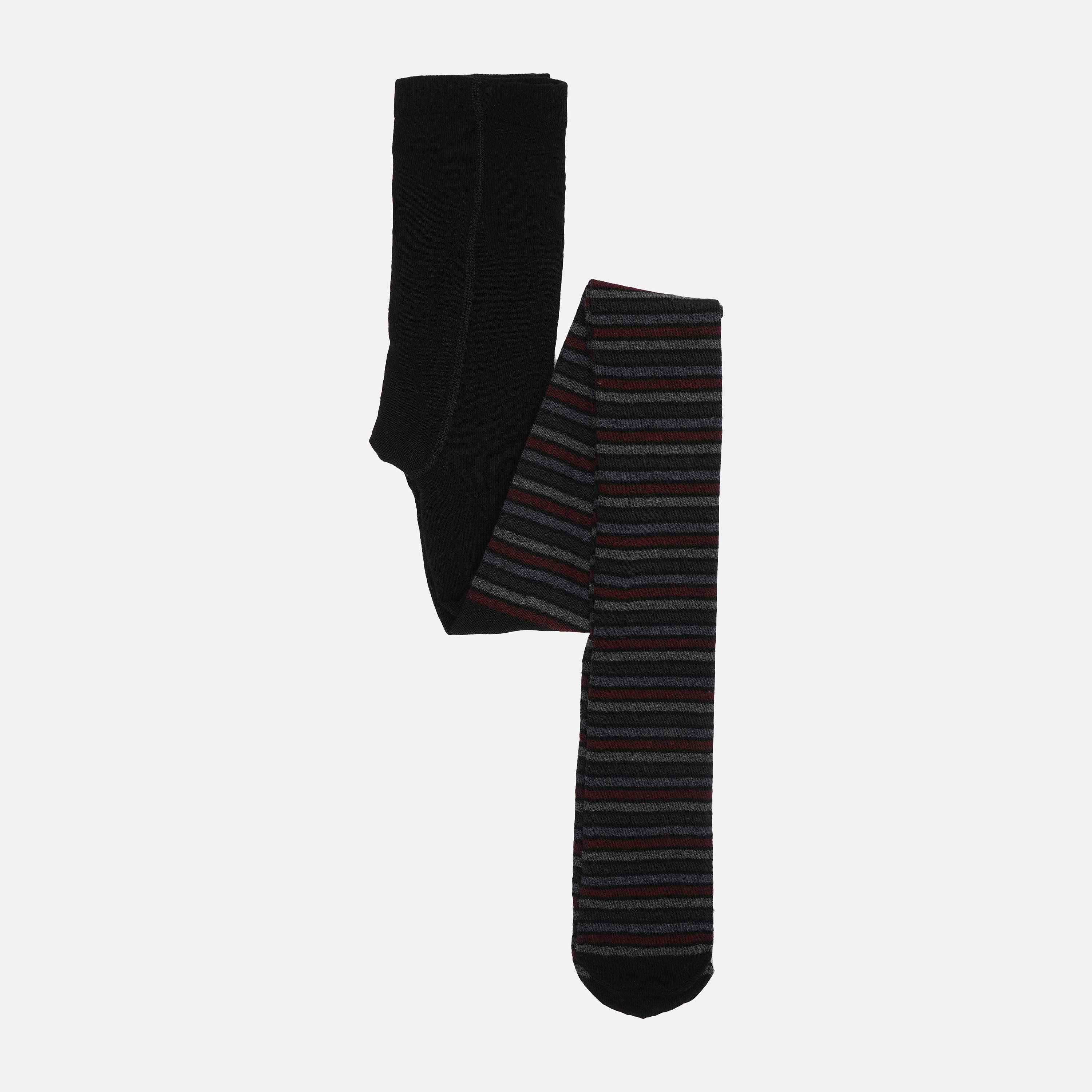 

Колготки C&A 79440-2069986 M Черно-бордовые полоска