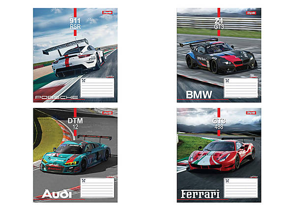 

Тетрадь А5 24 листа в линию Racing car (20шт. в упак микс дизайнов) 1 Вересня (764921)